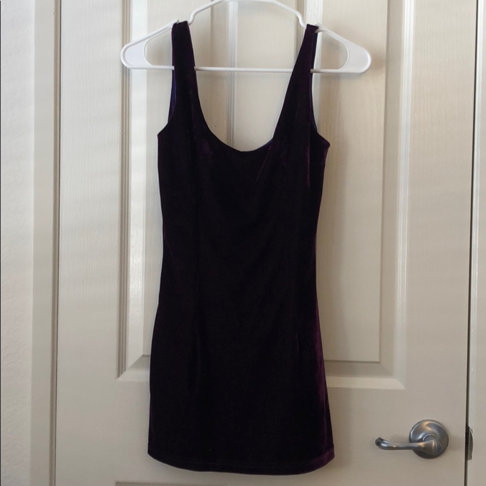 Purple Suede Cocktail Dress
